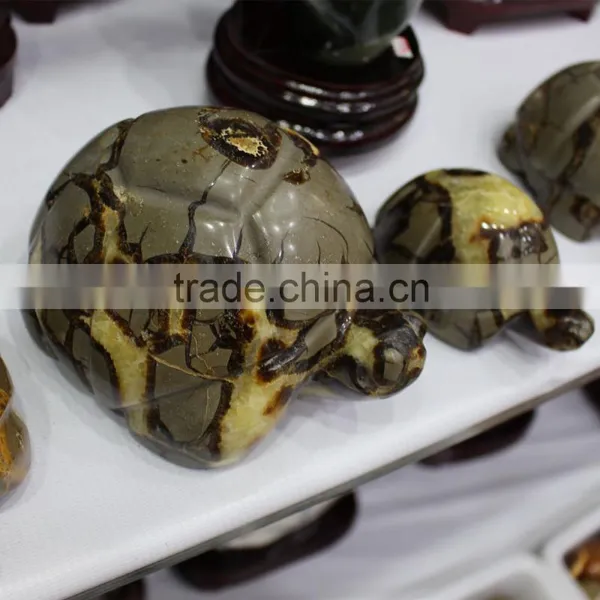 Hand Carved Large Dragon Septarian Gemstone Tortoises photo-2