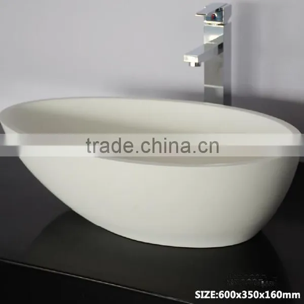 Modern Style Cabinet Wash Basins, Stone Resin Bathroom Wash Basin, Wall Hung Wash Basin photo-4