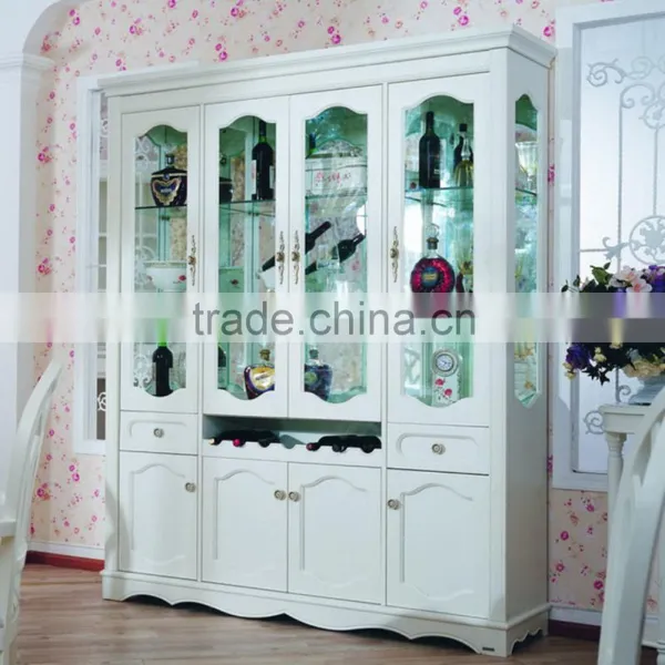 New Fashionable Design Pure White Italian Style Wine Cabinets