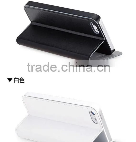 Two Mobile Phones Leather Case for Iphone 5