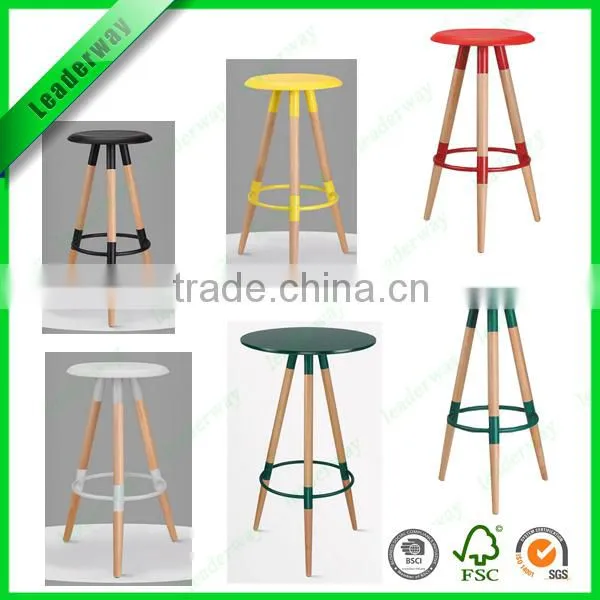 Muti-color morden tall bar stool set/stool chair set with 3 legs
