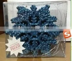 Decoration Christmas Plastic Glitter Snowflake photo-4