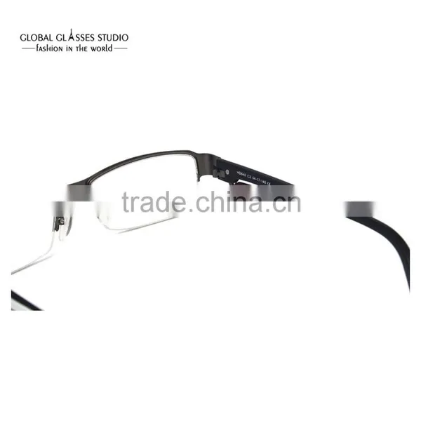 Designer Inspired Half Rim Fashion Grey & White Men Metal Cool Eyewear Optical Frames Glasses HD640 photo-5