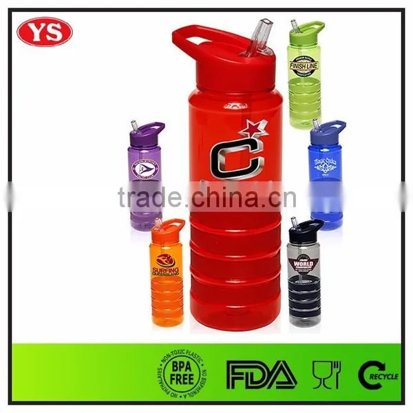 Translucent 750 ml Straw Plastic Water Bottles With Colorful Cap photo-4