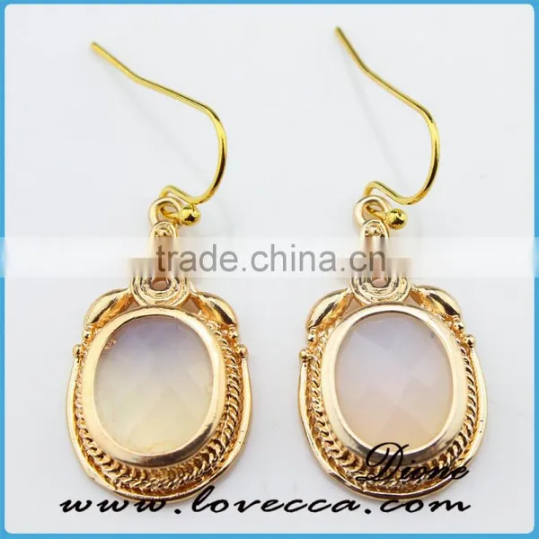DIY Fashion Jewelry Green Bezel Sets Stones Cheap Drop Earring Crystal photo-3