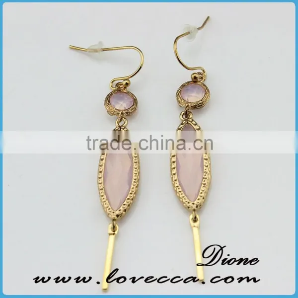 DIY Fashion Jewelry Green Bezel Sets Stones Cheap Drop Earring Crystal photo-6