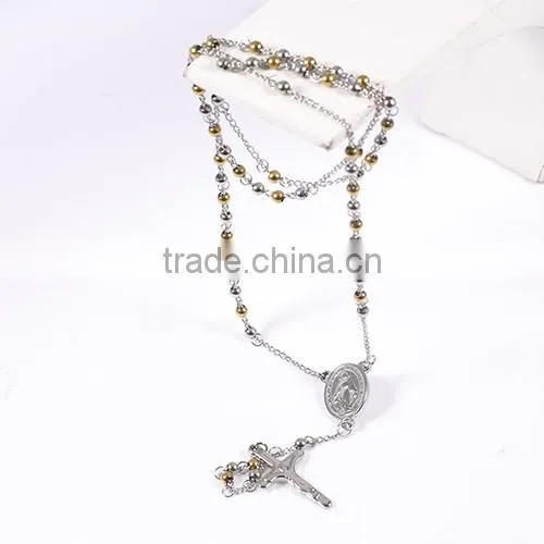 China Biggest Wholesale Fashionable Dither Beads Cross Pendant Charming Necklace photo-2