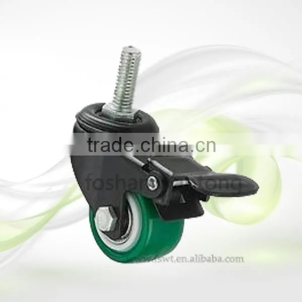 Small Furniture Wheel 42mm Screw With Lock Furniture Caster Wheel photo-2