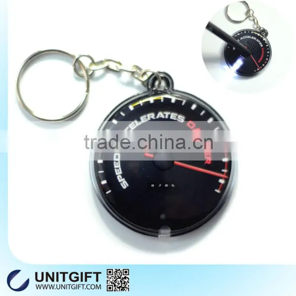 LED light pvc keychain