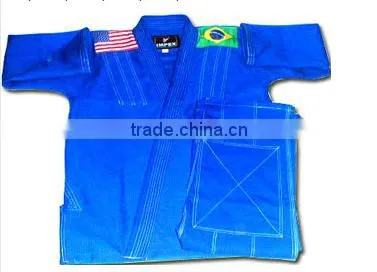 Blue Ju Jitsu Uniform Blue (white Stitches)(100% Cotton - GoldWeave) - Sunforized
