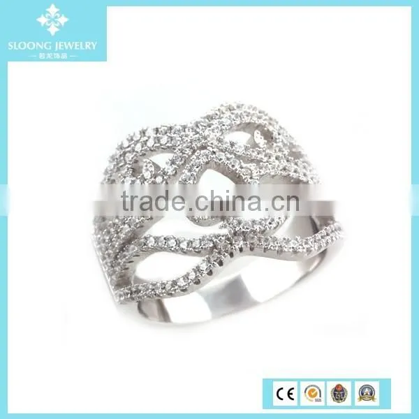 2015 Latest Design 925 Silver Diamond Ring Fashion Jewelry Wholesale photo-2