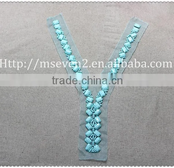 Wholesales Fancy Acrylic Beaded Collar Garment Accessories Ladies Fashion Beaded Neck Lace Collar Trim photo-4