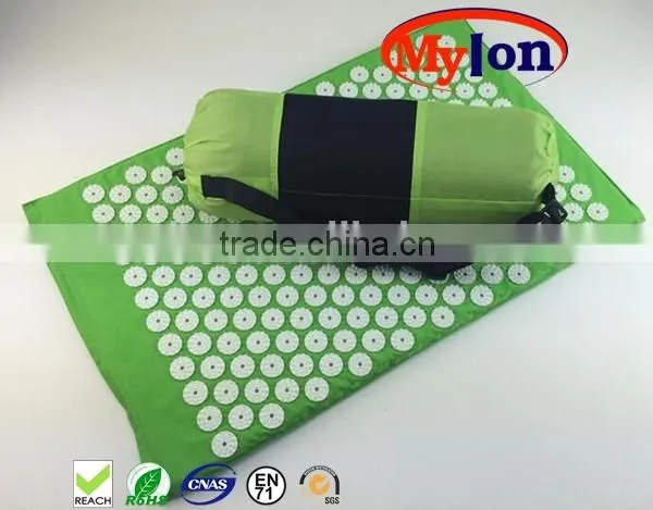Complete Acupressure Mat Combo | Acupressure Mat & Pillow Combo(Green) Back & Neck Pain Relief Treatment photo-4