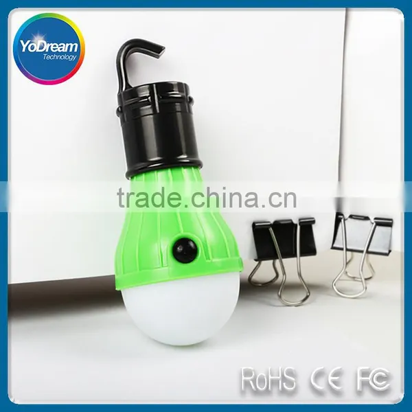 Portable Outdoor Camping Lamp Tent Light Torch Flashlight ABS Plastic 3LED Fishing Lantern Lamp With Hanging Hook photo-2