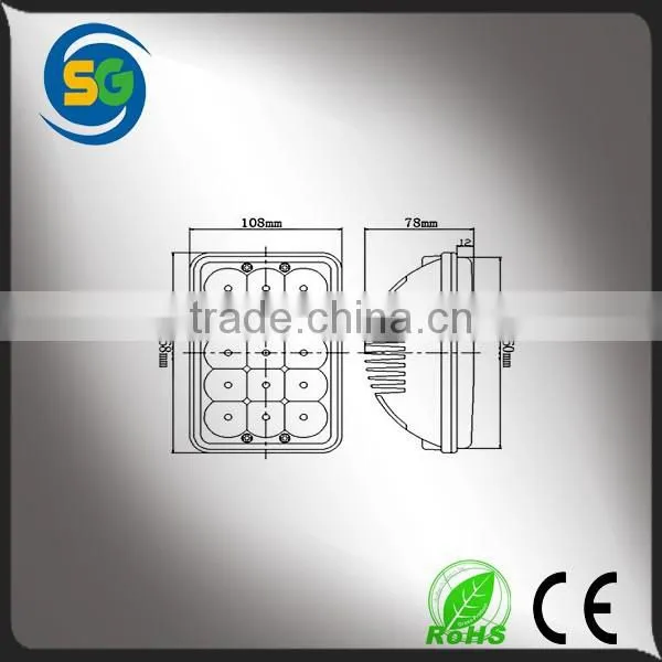45W Flood Led Work Light 12v 24v Off Road Truck 4x4 Boat SUV Lamp photo-4