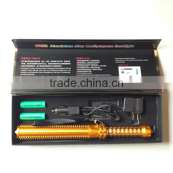 High Quality Aluminium Led Flashlight Self-defense Led Torch Flashlight Zoom Tactical Flashlight photo-6