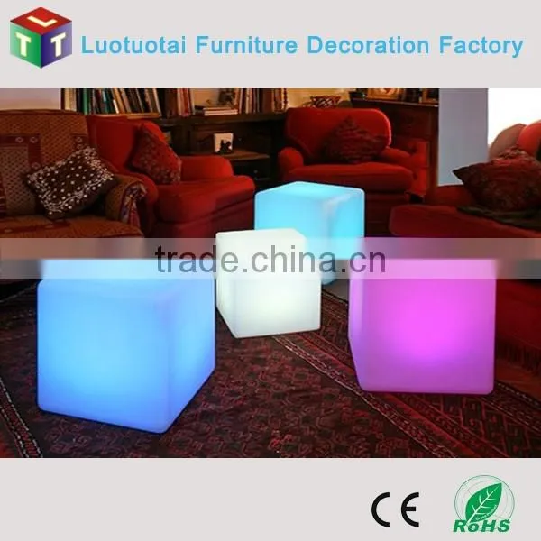 Led Square Stool Bar Stool Colorful Plastic Stool of Remote Control photo-3