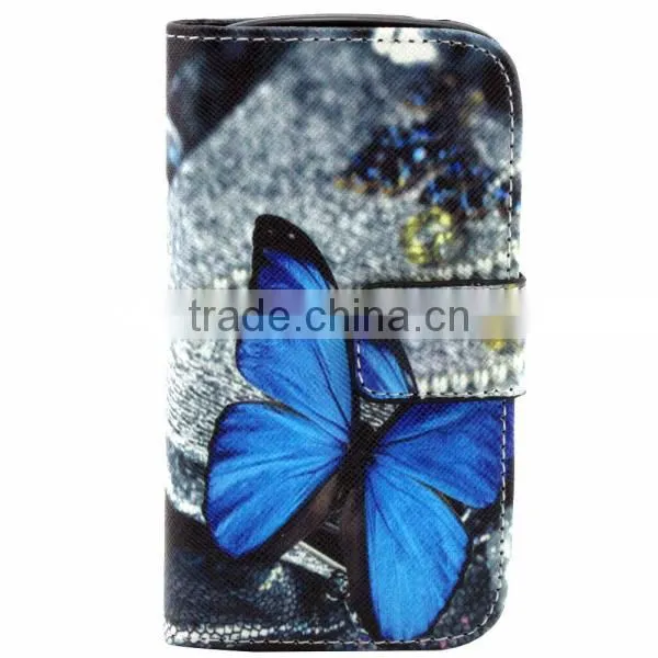 Cheap PU Leather Phone Case Flip Leather Holster Protective Back Covers for Samsung 8190 photo-5