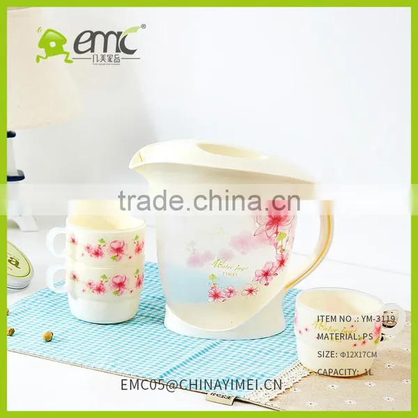 Hot and Cold Water /juice/tea Bottle With Cups Sets Cold Kettle Plastic Water Bottle photo-3