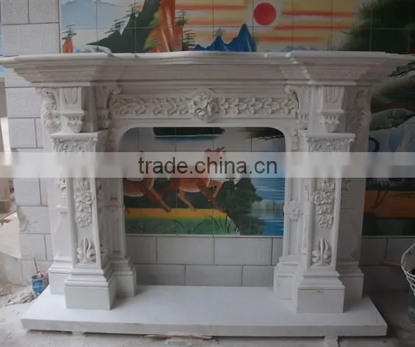 Modern Home Decor Stone Carving Marble Fireplace Mantels photo-6