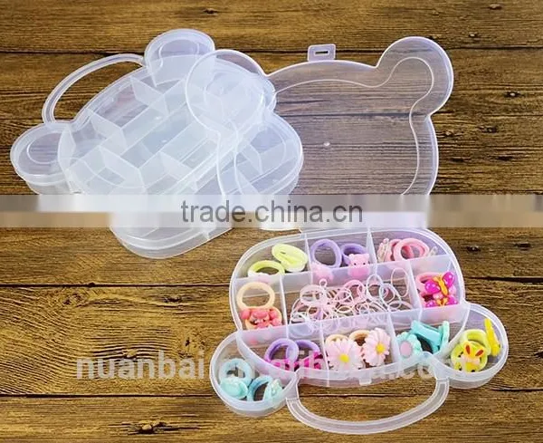 PP Plastic Cartoon Beads Clear Storage Boxes Transparent With Handle photo-2