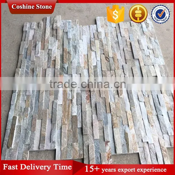 Premium Slate Stack Stone, White Beige Exterior Stone Veneer Wall Cladding photo-3