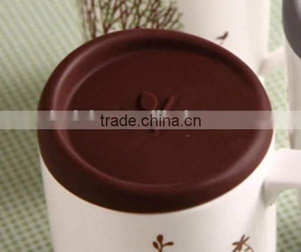 Ceramic Coffee Mug With Silicone Lid,Travel Mug photo-6