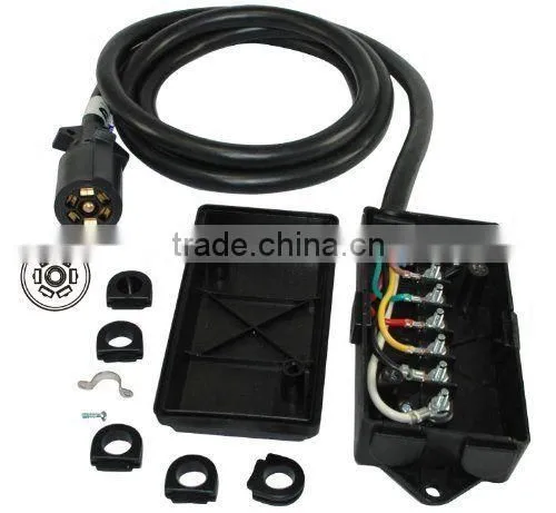Trailer Light Plug 7 Way RV Wiring Harness 6' Cord Trailer End/7-ways Wire Harness / Trailer Cable photo-3