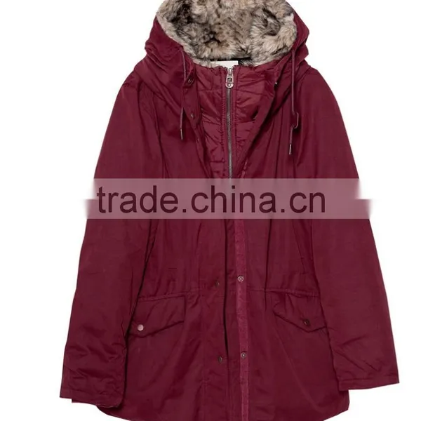 Custom Warm Fur-collar Jacket Winter Coat Skiing Jacket Women Parka Jacket photo-2