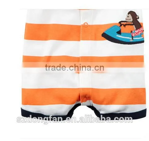 2016 New Fashion Design Carters Babies Costume Stripe Animal Printing Baby Girl Clothes Rompers From Guangzhou OEM Manufaturers photo-5