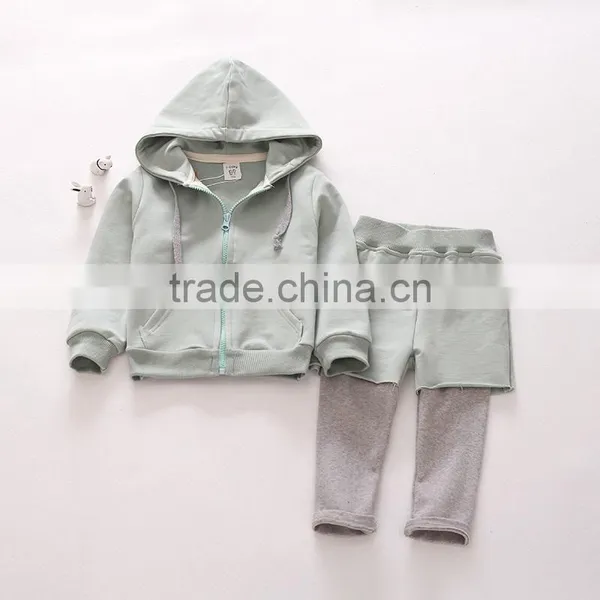 High Quality European Child Garment Cotton Clothing Children Comfortable Kids Clothes Set photo-2