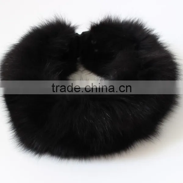 Myfur Real Fox Fur Neck Warmer/ Head Scarf/ Hair Band Stretch Headband For Women photo-3