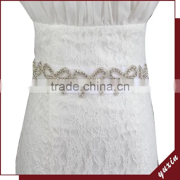 YXBB01 New Glaring Bridal Belts Wedding Belt With Diamond Sashes Rhinestone Bridal Belts Bead Sash