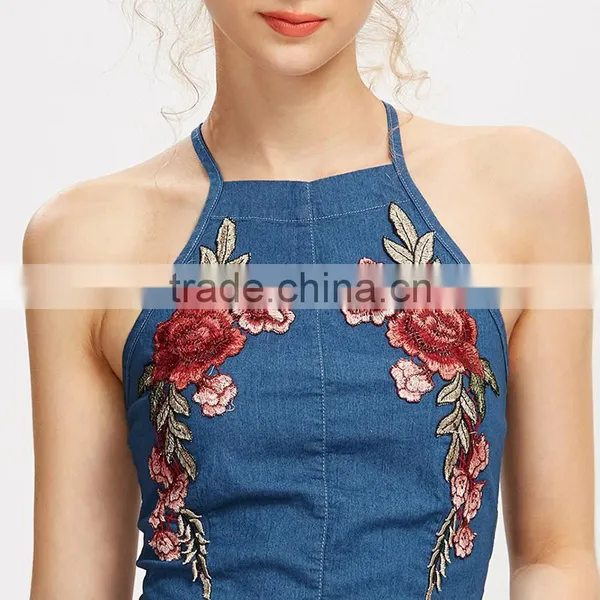 Embroiedered Design Secy Tank Top, Ladies Fashion Cami Clothing photo-5