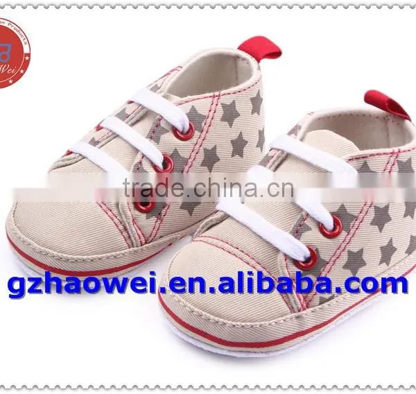 Star Printed Cotton Baby Boy's Sneaker Soft Bottom photo-2