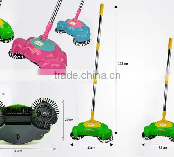 360 Degree Rotation Swirl Dustpan Broom Hand Propelled Floor Sweeper photo-6