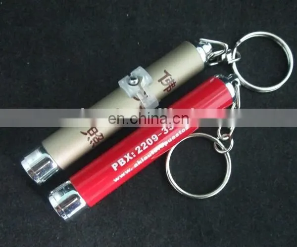 Metal Mini Flashlight Advertisment Projector Keyring photo-6