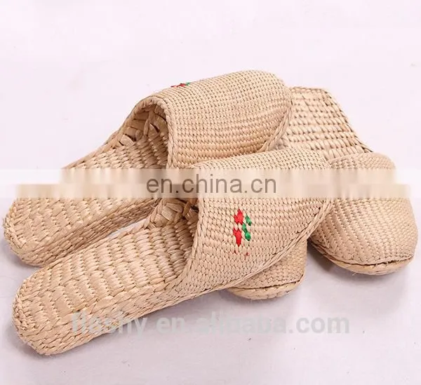 Wholesale Hand Woven Slippers Rush Slipper Spa Plain Raffie Slippers 2017 photo-5