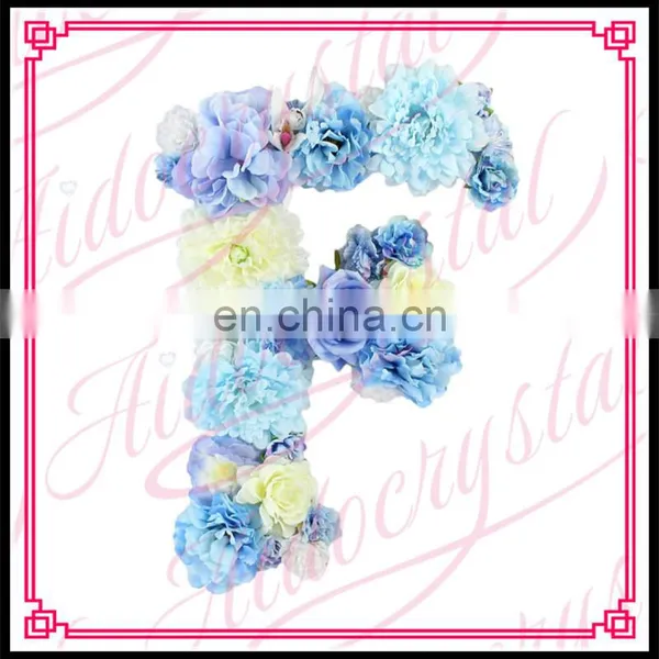 Aidocrystal Hot Sale Oem Design Artificial Silk Fabric Wedding Decor Floral Arrangement Letter F photo-6