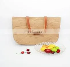 Customized Waterproof Foldable Easy Carry 15kg Kraft Paper Bag for Fruit and Food photo-4