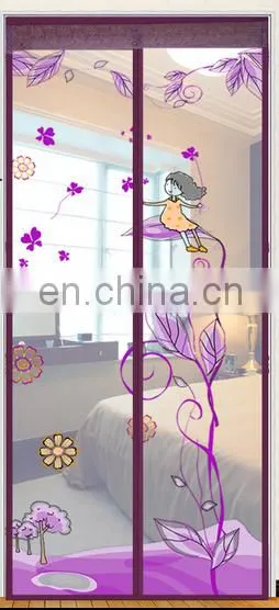 Upgrade Encryption Printing Magnetic Mosquito Net Door Screen for Wholesale photo-3