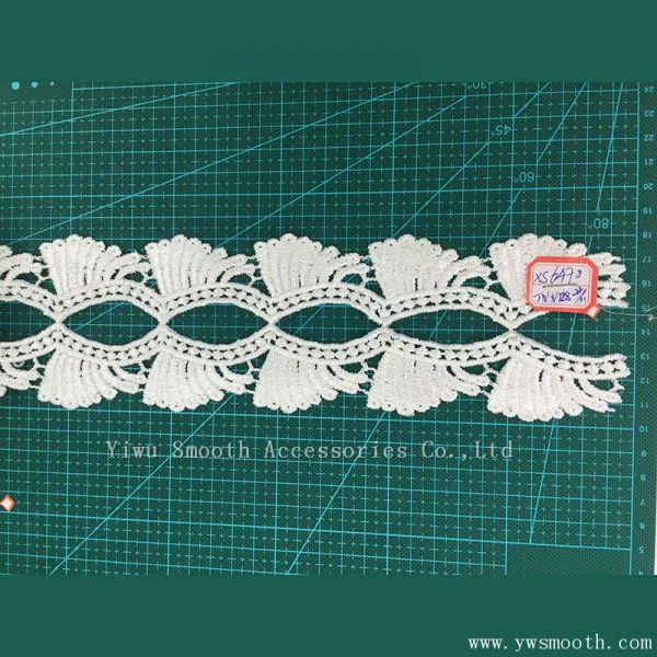 White Embroidery Lace Garment Accessories Water Soluble Cotton Fabric Textile photo-4