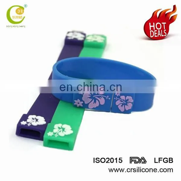High Quality Wholesale Silicone Bracelet Usb Flash Drive 2/8/32/64gb,Promotional Wristband Pendrive photo-3