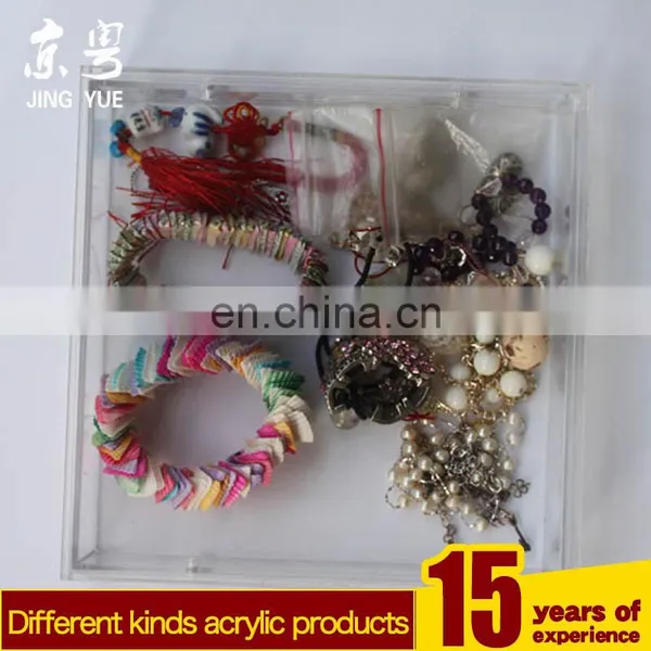 Clear Square Pmma Plexiglass Jewelry Box Case Acrylic Jewelry Box photo-3
