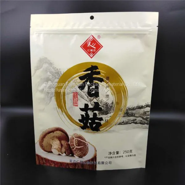 Chinese Manufacturers Customize 500g Dried Fungus Plastic Bag With Zipper and Window