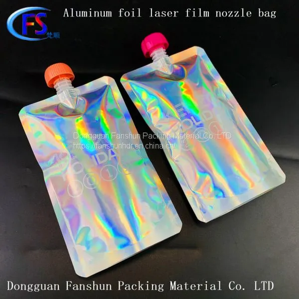 Laser Film Aluminum Foil Suction Nozzle Bag Spot Transparent Upright Laser Suction Nozzle Bag Food Self-reliance Suction Nozzle