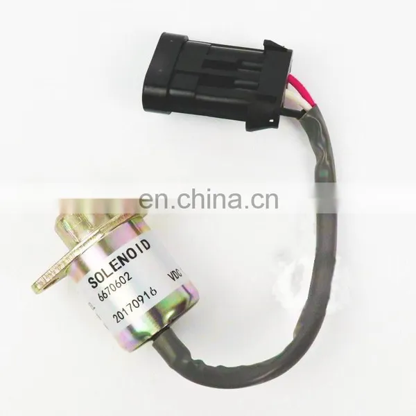 New 6670602 Fuel Shut Off Solenoid For Bobcat 463-553-S70-S100 photo-6