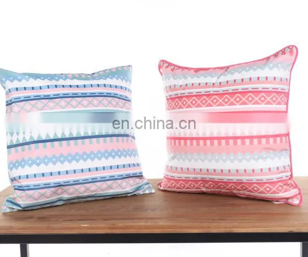 High Quality Cozy Decorative Striped Square Velvet Custom Printed Cushion/throw Pillow Cases photo-3