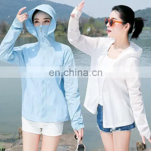 Motorbike Breathable Luxury Anti UV Sun Protection Beach Safety Protective Nylon Clothing Jacket Women With Mask photo-5