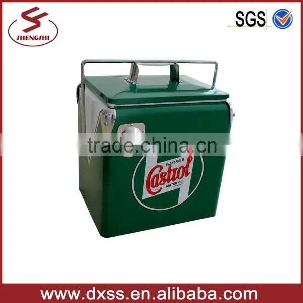 13L Metal Handy Ice Cooler Chilly Bin Cooler